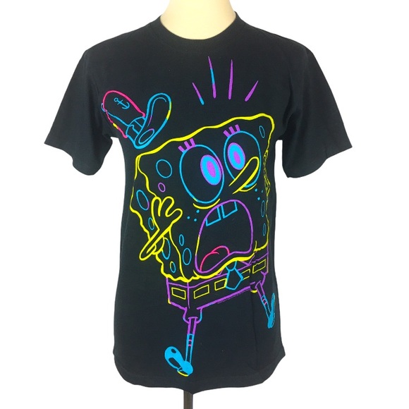 Vintage Tops - Y2K Sponge-Bob SquarePants Neon Nickelodeon Tee